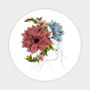 Flower head(colours) Magnet